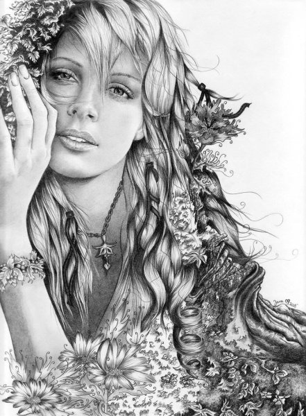 Портрет карандашом фэнтези