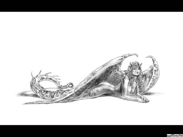 Наброски карандашом фэнтези