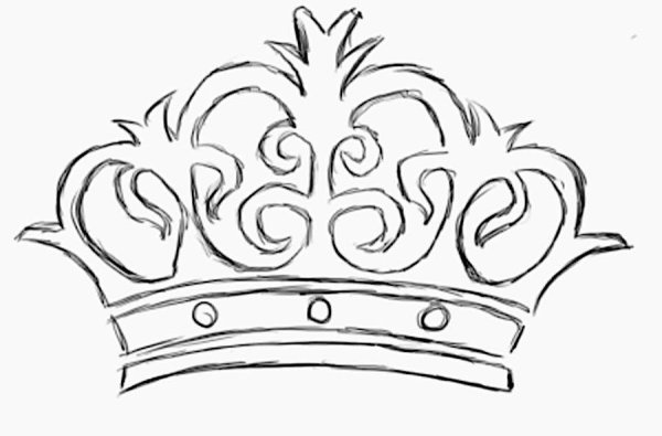 Корона карандашом