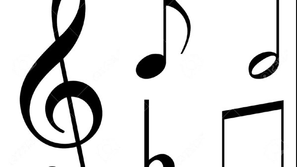 Рисунок Ноты и скрипичный ключ