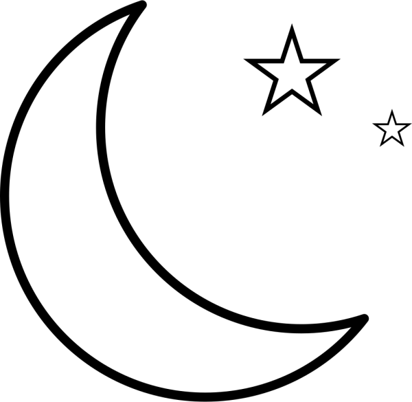 Трафарет месяца для вырезания