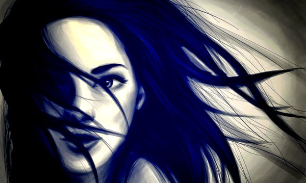 Брюнетка рисунок