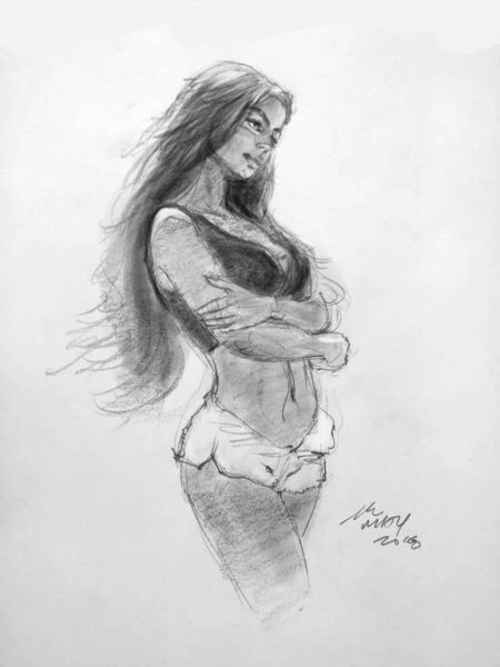 Девушка рисунок