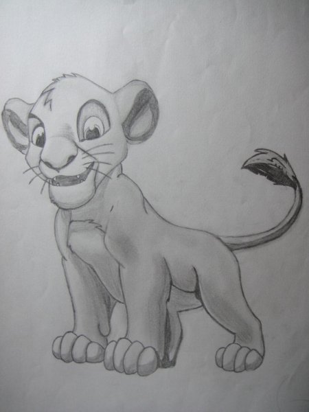 Симба карандашом