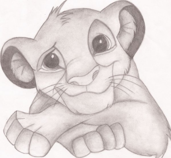 Симба Король Лев срисовать