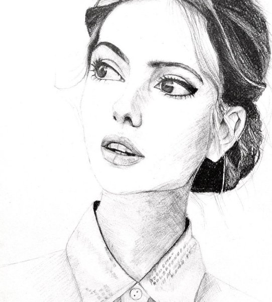 Лицо девушки рисунок