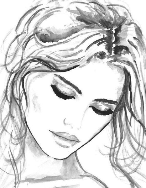 Ана де Армас рисунки портрет карандашом