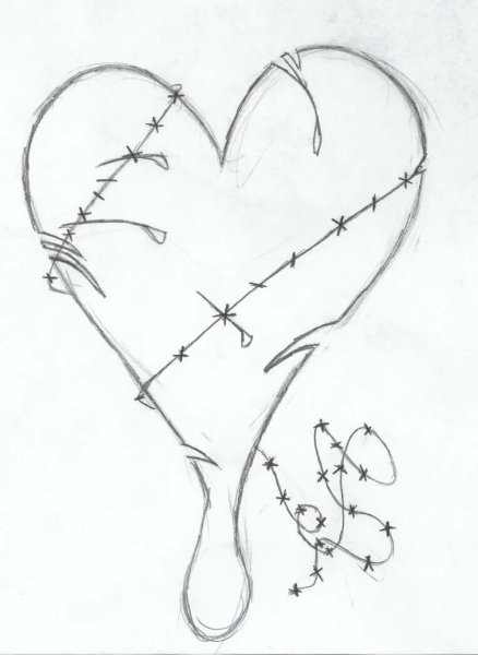 Рисунки для срисовки сердце