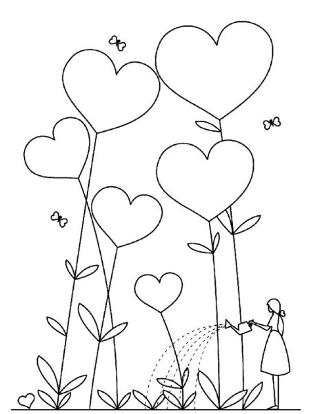 Рисунки для срисовки сердечки