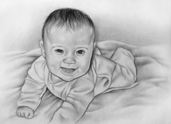 Малыш рисунок карандашом для детей