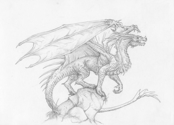 Мифические существа карандашом