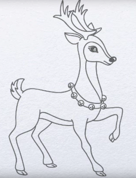Олень для срисовки