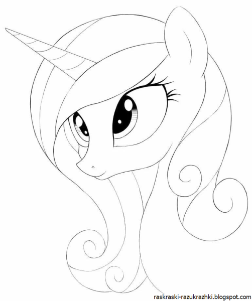 Рисунки для срисовки пони