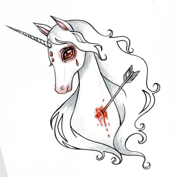 Единорог фломастерами