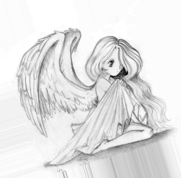 Ангел карандашом