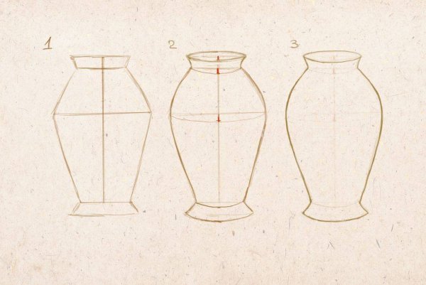 Ваза карандашом