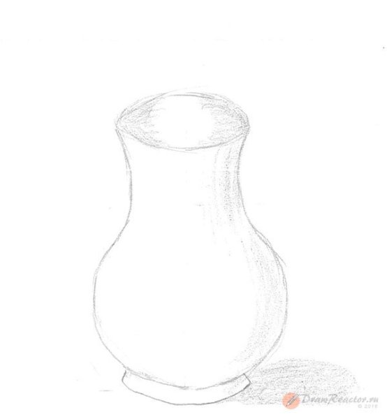 Ваза с цветами рисунок легкий