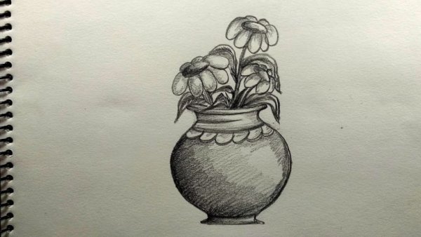 Симметричное рисование вазы