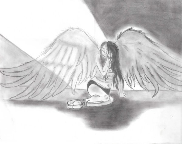 Падший ангел нарисовать карандашом