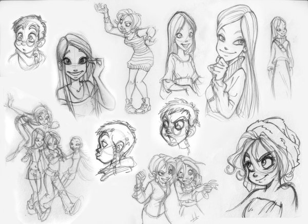 Стиль рисования скетч