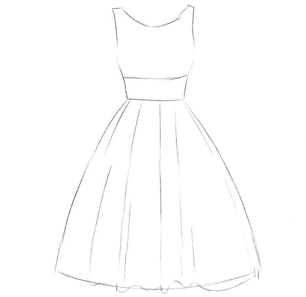 Рисование для начинающих платья