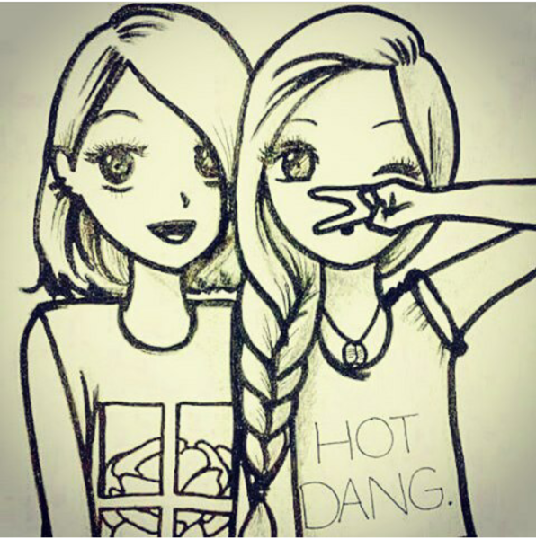 Рисуночки легкие для подруги