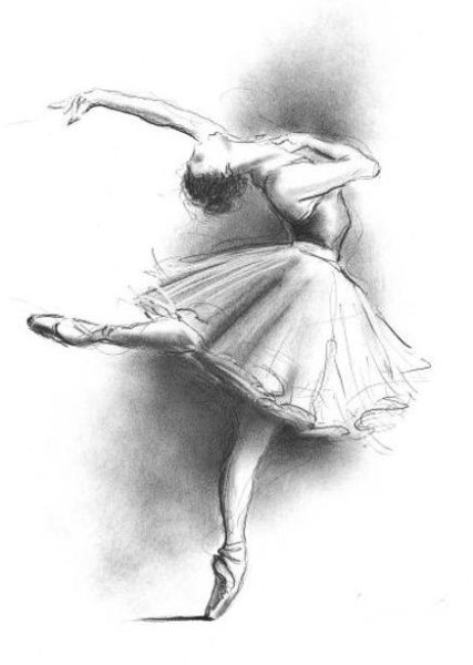 Рисунок балерины для срисовки