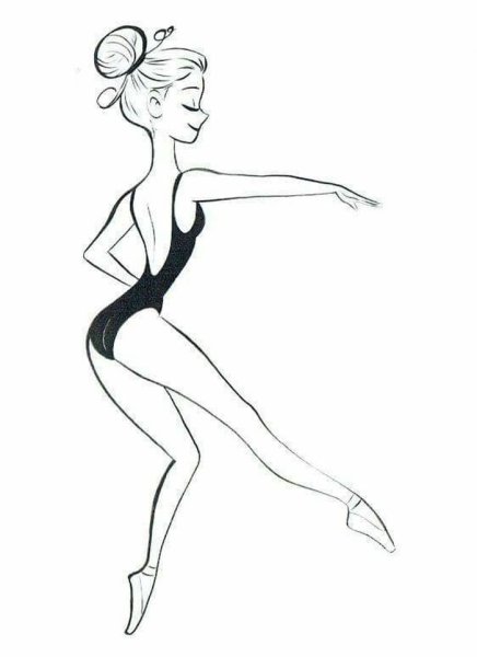 Балерина поэтапное рисование