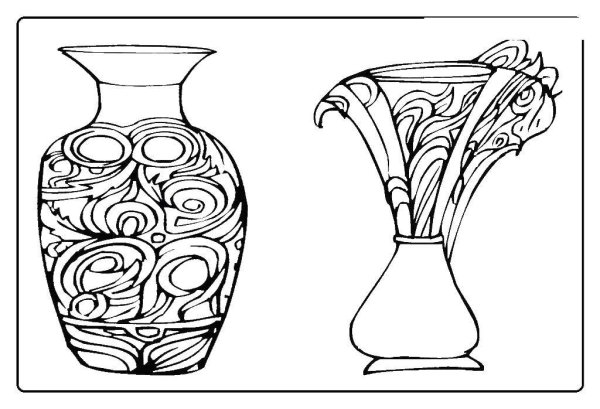 Ваза Гжель раскраска