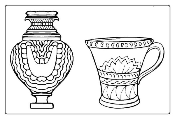 Раскраска Гжель старшая группа