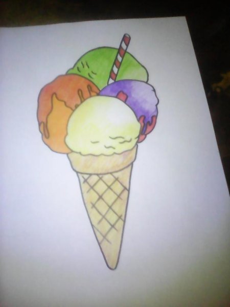 Рисование мороженое