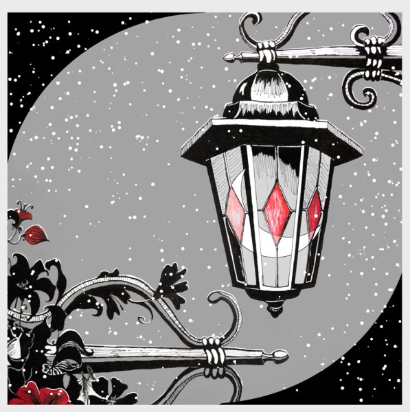 Уличный фонарь набросок