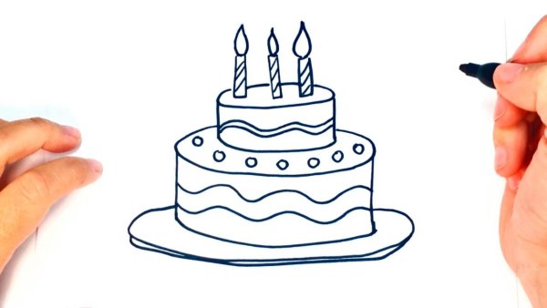 Раскраска тортик Единорожка