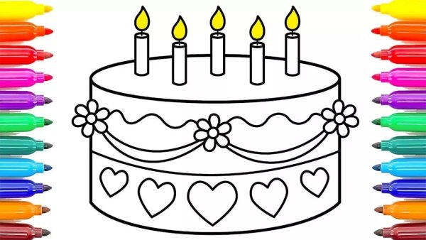 Торт карандашом