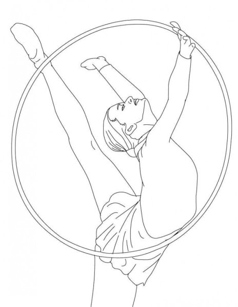 Раскраска гимнастка