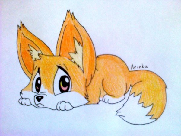Лисенок для срисовки