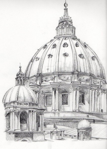 Собор Святого Петра в Ватикане набросок