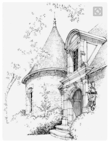 Природа и архитектура карандашом