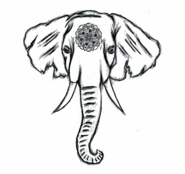 Слон рисунок