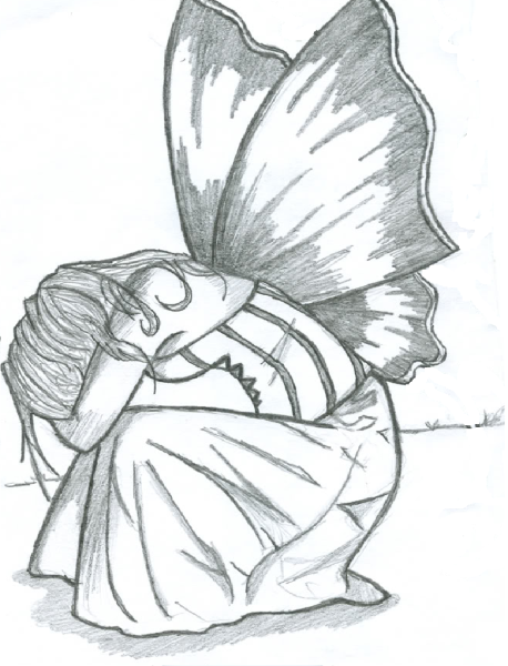 Фея арт карандашом