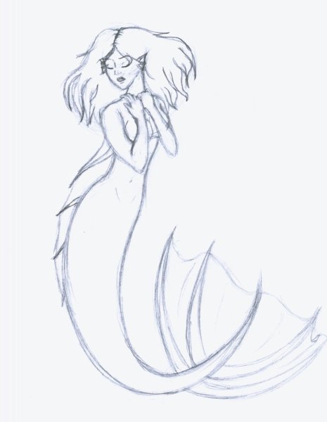 Рисунки для срисовки Русалочка Ариэль