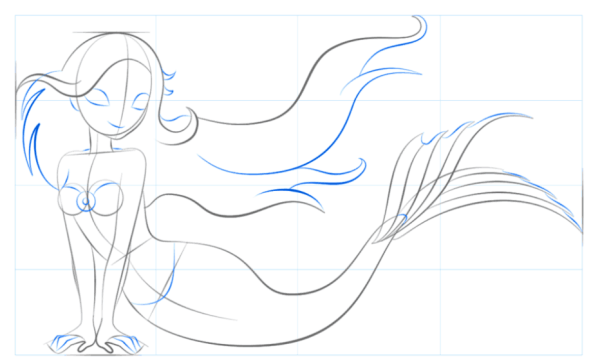 Sketch Glen Keane Ариэль