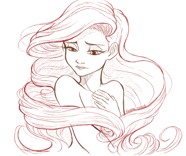 Русалка для срисовки