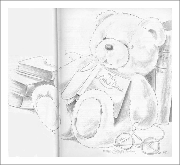Мишка с сердечком рисунок карандашом