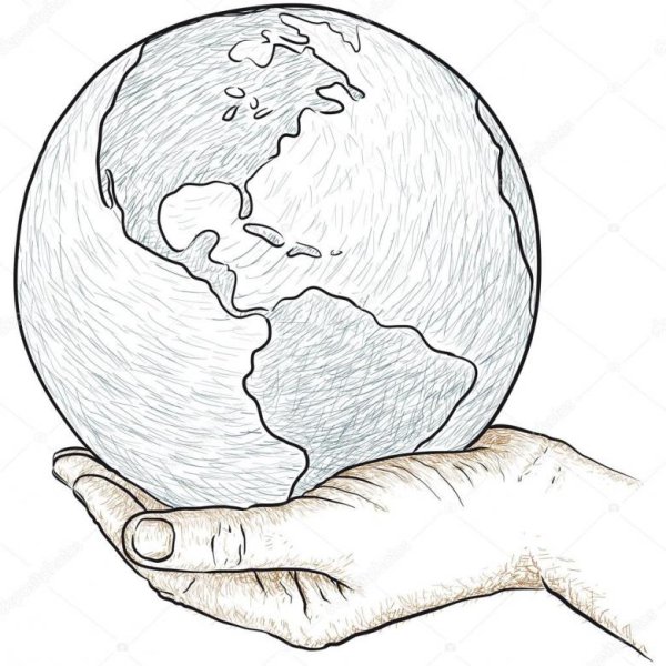 Планета на листе бумаги