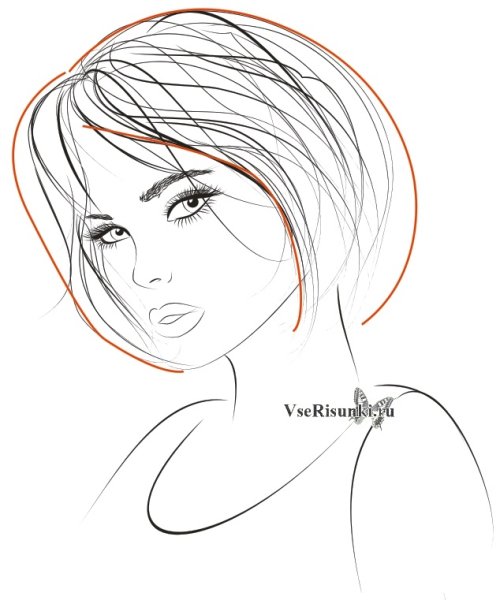 Лицо девушки рисунок карандашом