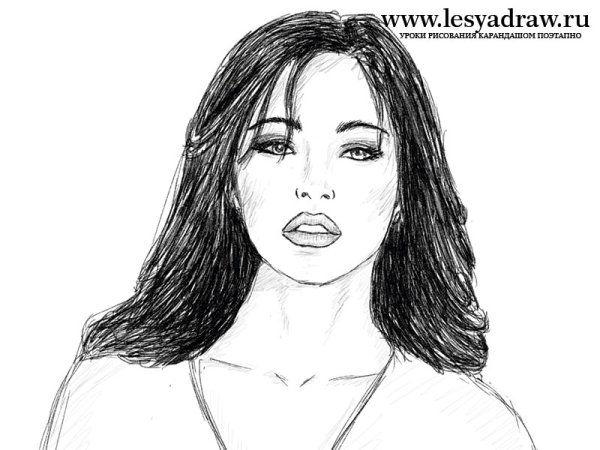 Рисунки карандашом девушки поэтапно