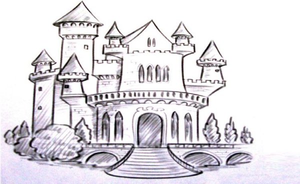 Замки для рисования простые