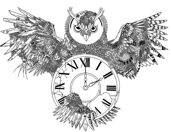 Красивые часы рисунок