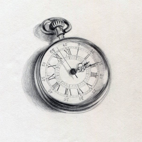 Карманные часы эскиз